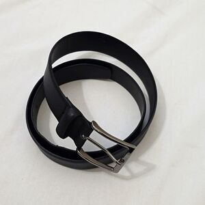 Hugo Boss Mens Black Leather Belt